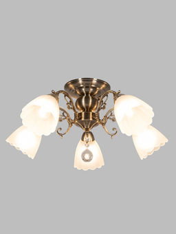 Люстра ЭкономСвет 4671/5AB, 5×40 Вт, E27, 55×55×33 см, бронзовая