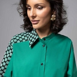 Рубашка комбинированная с сеткой Моя философия  шик - Charutti фото 18