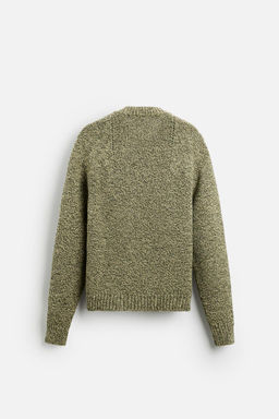 V-NECK SWEATER WITH TEXTURED WEAVE - Zara фото 8