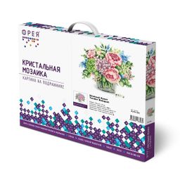 Кристальная (алмазная) мозаика ФРЕЯ ALPD-001 на подрамнике Нежный букет 40 х 30 см