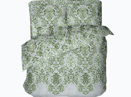 41242-БЧ Павлинка 1.5 спальный компл. "Лакшери" рис. 5165-02 зеленый