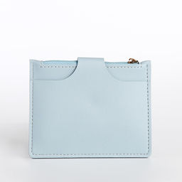 Картхолдер с монетницей на молнии, цвет голубой