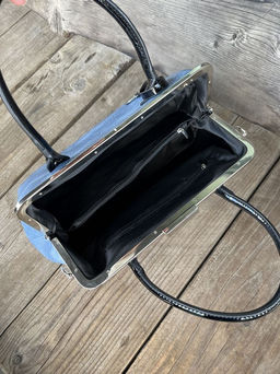 Женская сумка из эко кожи с ручками 0024 Голубой - Cidirro фото 8