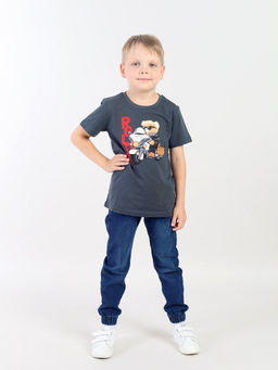 CRB wear / CWKB 63958-48 Футболка для мальчика,темно-серый/Ex.Cherubino