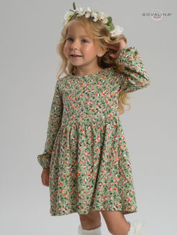 Платье Моана цветочки на хаки - Sovalina фото 25