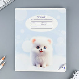 Тетрадь 12 листов в косую линейку Пушистые питомцы, обложка мелованный картон, блок №1, 5 видов МИКС - Artfox study фото 16