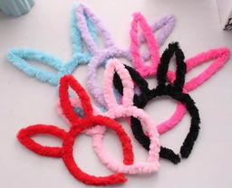 Ободки светящиеся меховые Заячьи ушки (10 шт в уп) - Storyland фото 4