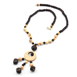 Бусы из дерева с подвеской, 50см