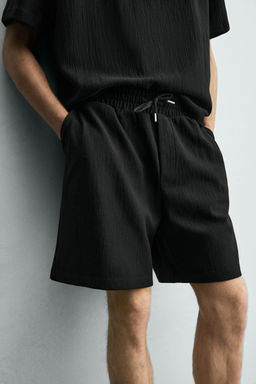 TEXTURED JOGGER BERMUDA SHORTS - Zara фото 17