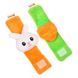 Погремушка - браслет «Зайка» набор 2 шт., от 3 мес., Крошка Я