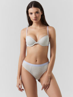 Бюстгальтер t-shirt женский серый в рубчик серый меланж 4306-А комбинированный 512527 - Mark formelle фото 2