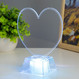 Ночник 3D-светильник с маркером доска для заметок, Сердечко LED, 3?AG10, 10?10?13 см