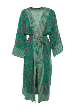 Etnik Desenli Kusakl? Maxi Dokuma Plaj Kimono&Kaftan TBESS21KM0171 - Trendyolmilla фото 6