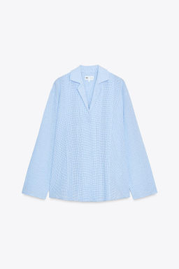 ZW COLLECTION TEXTURED OVERSIZE SHIRT - Zara фото 14