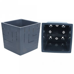 Горшок для цветов пластмассовый Квадро 1,2л, 11,5х11,5х12см, со вставкой, антрацит (Россия) - Домашняя мода фото 2