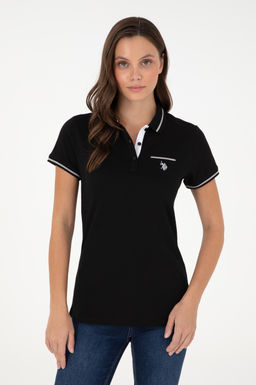 Женская черная футболка Неожиданная скидка в корзине - U.s. polo assn фото 3