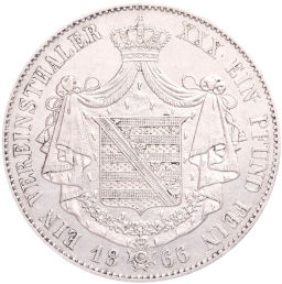1 союзный талер 1866 года Саксен-Мейнинген