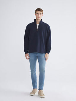 Fermuarl? Dik Yaka Uzun Kollu Erkek Sweatshirt - Waikiki фото 2