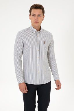 Erkek Beyaz Uzun Kollu G_mlek - U.s. polo assn фото 3