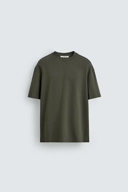 CAMISETA RELAXED FIT INTERLOCK /04 / Khaki oscuro - Zara фото 6