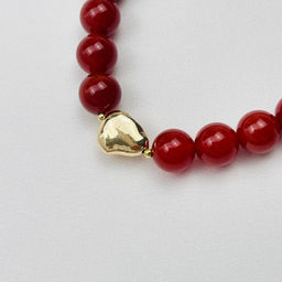 Браслет из Сердолика со вставкой 16,5 см