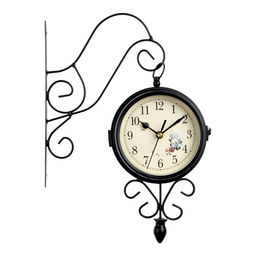 Часы настенные интерьерные «Весенние», двусторонние, на подвесе, плавный ход, 34.5×22 см, d=11 см, от батареек 2хАА