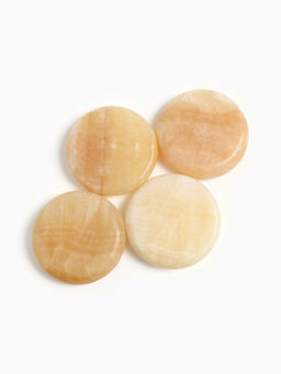 Камни для СПА 8×8 желтоватый мрамор, 4 шт.