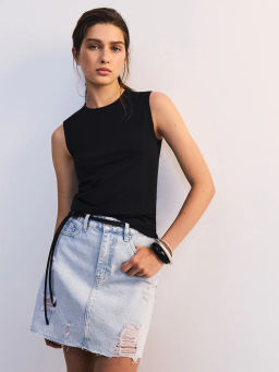 Джинсовая юбка мини ZR2605092348-100 / Zarina