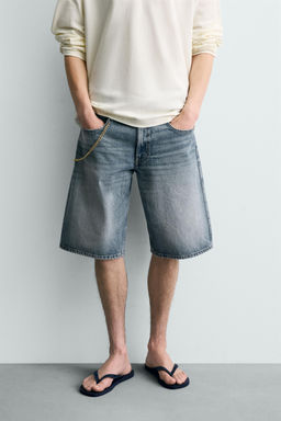 BERMUDA DENIM BAGGY FIT / Azul medio - Zara фото 2