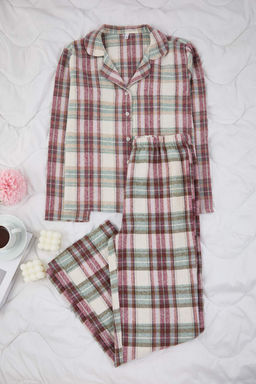 Cok Renkli Ekose / Kareli K?sl?k Kal?n Flanel Dokuma Pijama Tak?m? THMAW26PT00175 - Trendyolmilla фото 10