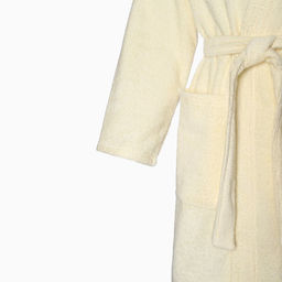 Халат махровый женский «Экономь и Я», размер 50-52, хлопок 100%, молочный