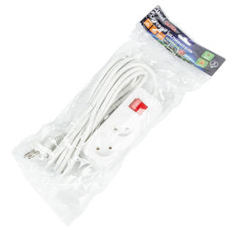 S-CU2-5B WHITE Удлинитель серии Ultra, шнур 5м., 2 гнезда, 10A, б/з. Белый. TM Uniel