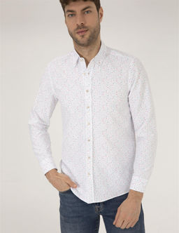 Pembe Slim Fit Uzun Kollu G_mlek - Pierre cardin фото 3