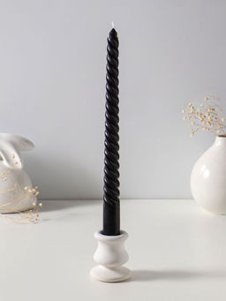 Свеча витая 25 см (набор 3 шт) 57 гр, 5 ч, цв. чёрный