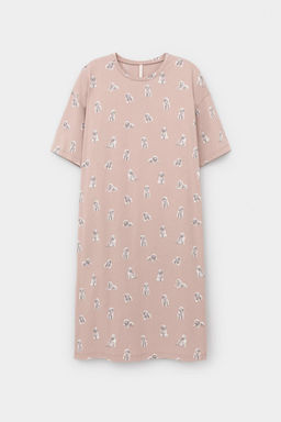 Е 10059/кофейный,забавные пудели сорочка ночная жен - Very neat фото 2