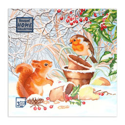Цена за 2 шт. Салфетки бумажные Home Classic «Новогодняя беседа», 3 слоя, 33х33 см, 20 шт