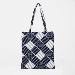 Шопер на молнии, цвет синий/белый - Simaland фото 2