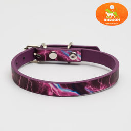 Ошейник Гроза, искусственная кожа, 31 х 1 см, микс цветов