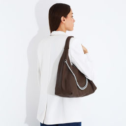 Сумка-мешок на молнии, наружный карман, цвет коричневый - Simaland фото 8