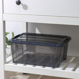 Контейнер для хранения с крышкой IDEA «Кип», 11 л, пластик, 37.5×28.5×16 см, чёрный, прозрачный