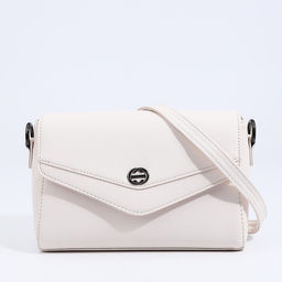 Сумка женская мессенджер на магните, 24×10×15 см, белая