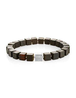 Оригинальный браслет из формованного янтаря Куба