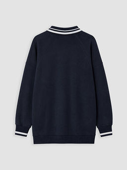 Polo Yaka Oversize Kad?n Sweatshirt Tunik - Waikiki фото 3