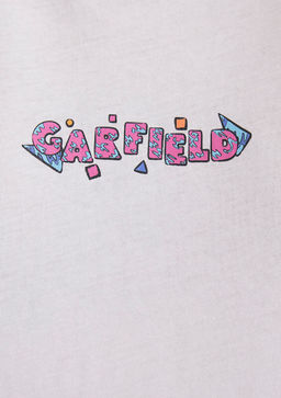 Garfield Bask?l? Beyaz Tisort - Mavi фото 8
