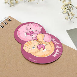 Цена за 2 шт. Магнит на холодильник и брелок Мур-мур. 8 Марта, набор 2 предмета - Сима-ленд фото 3