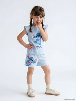 Stitch Bask?l? K?z ?ocuk ?ort