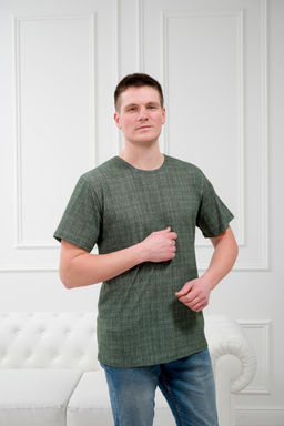 Футболка мужская из кулирки олива - Амадэль фото 6