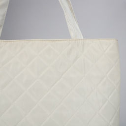 Сумка-шопер женская болоньевая, 40*35*7см, белый цвет - Nazamok фото 7