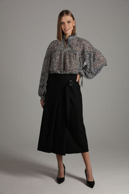 Блуза NIKVA н414-1 снежный леопард  фото 2