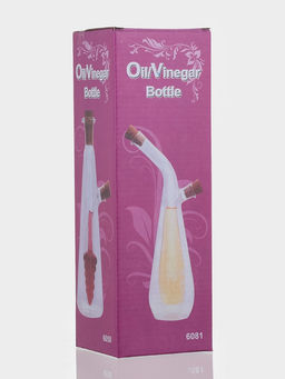 Бутыль для соусов и масла 2 в 1 «Фьюжн. Эстет», 280/75 мл, 8×6.5×24 см, стекло, прозрачная